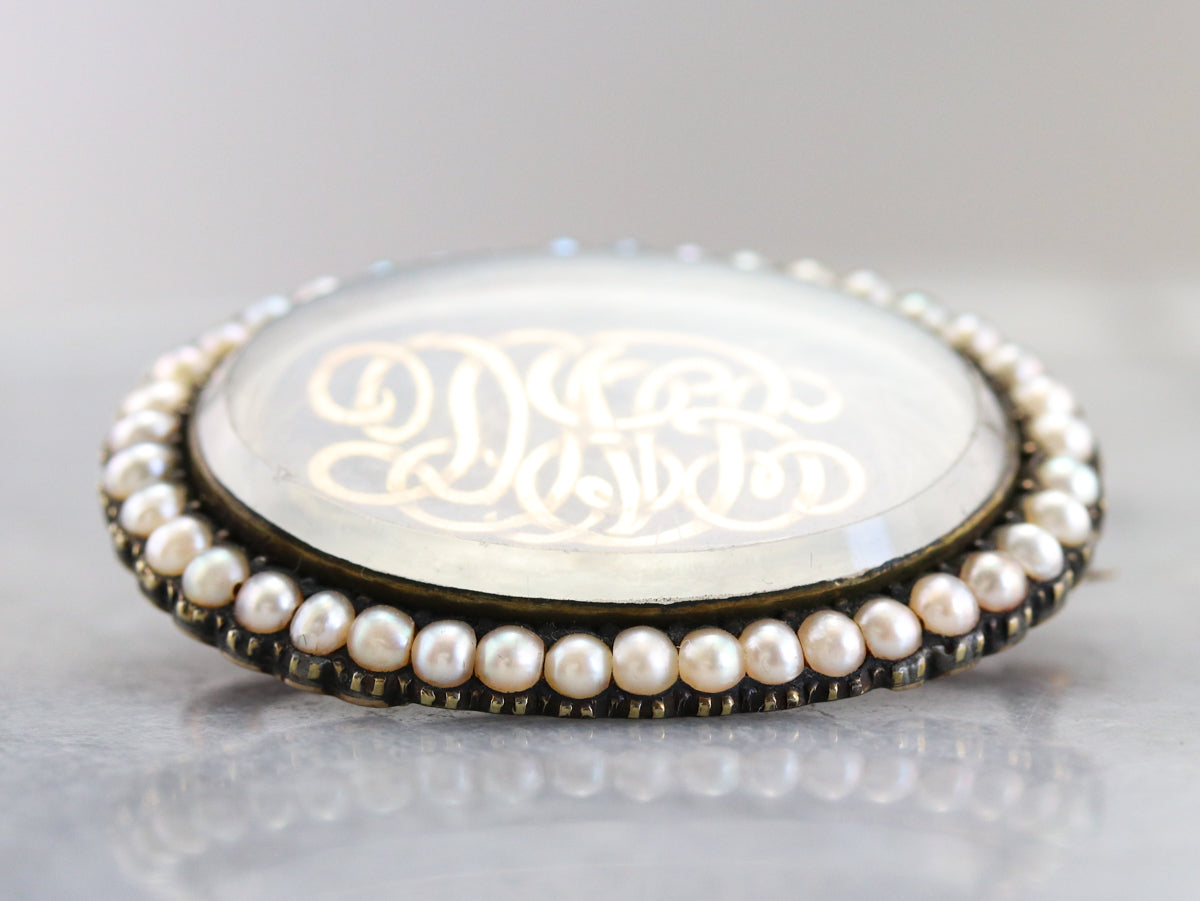 Victorian DNB Monogram Hair Pin