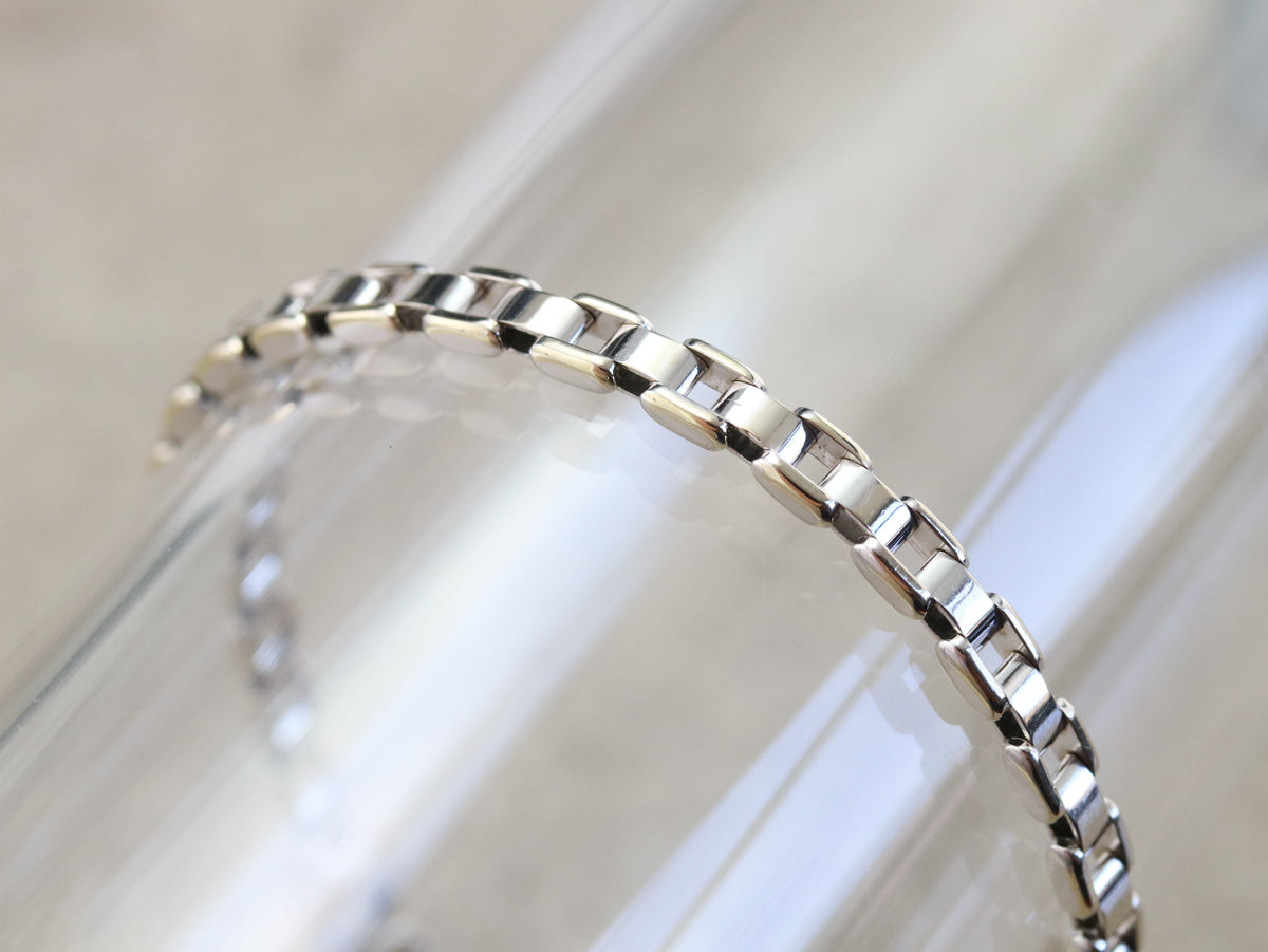 Italian White Gold Link Bracelet