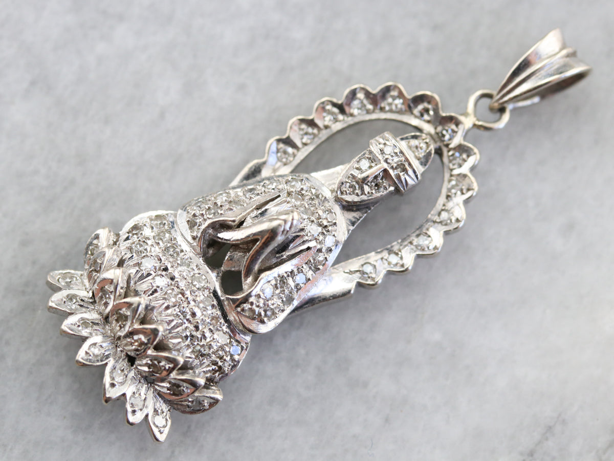 Diamond Hindu Deity Pendant