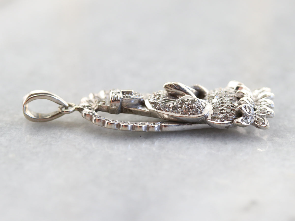 Colgante de deidad hindú de diamantes