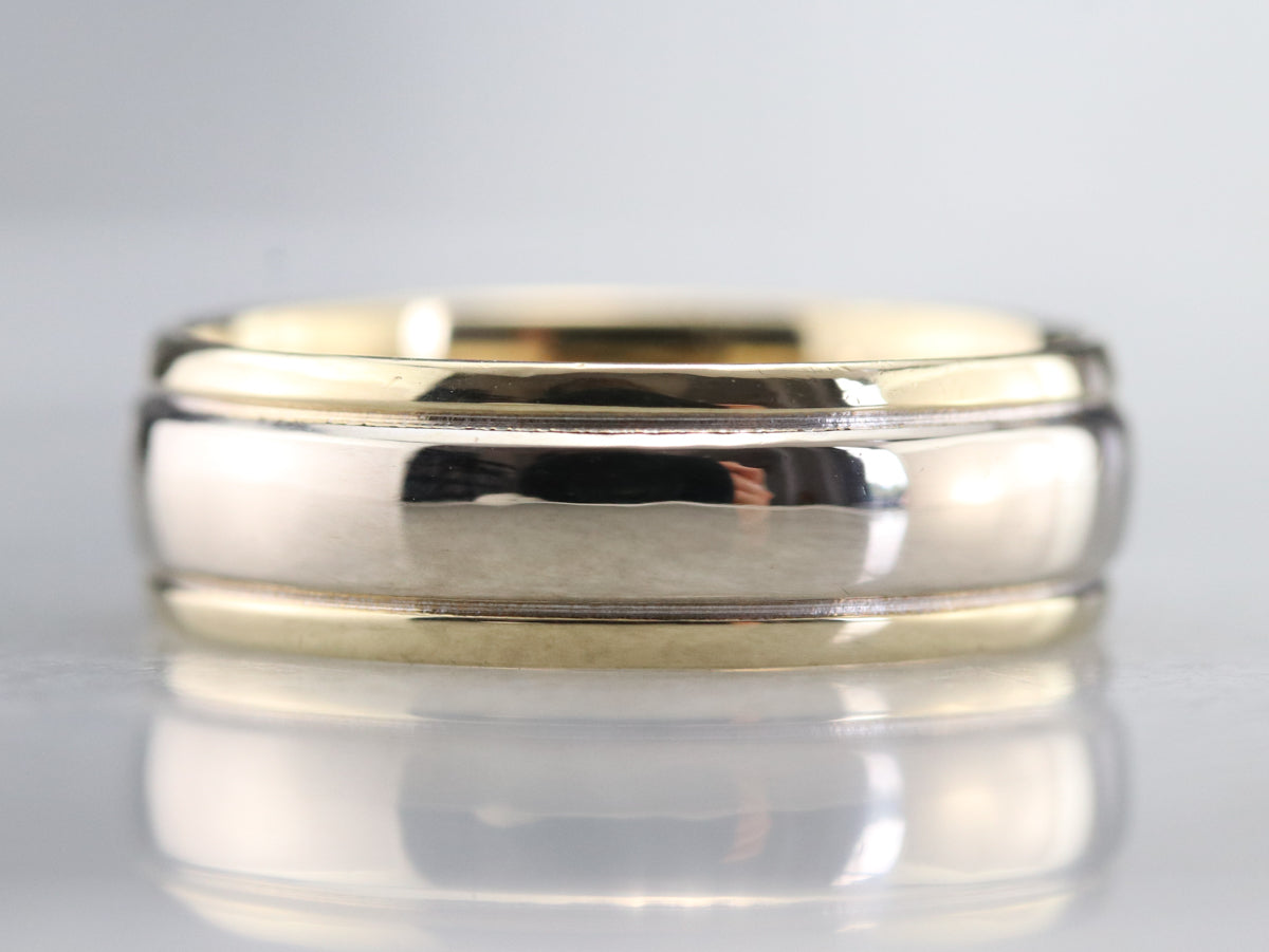 Two-Toned Gold Wedding Band