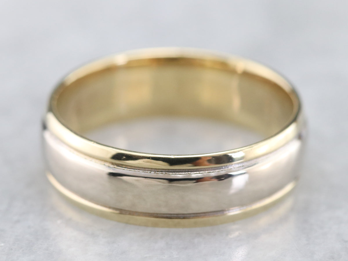 Two Toned Gold Wedding Band