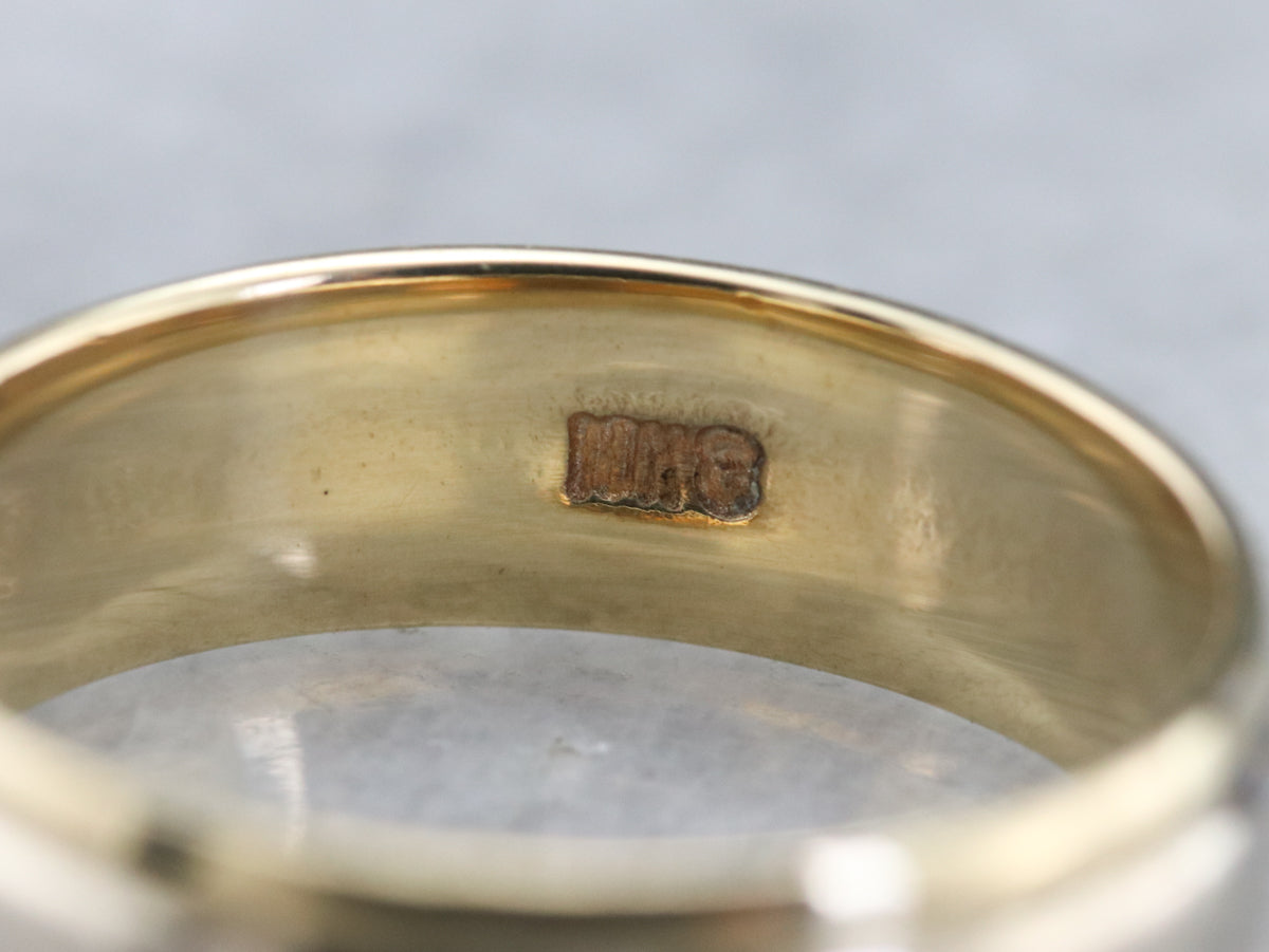 Two Toned Gold Wedding Band