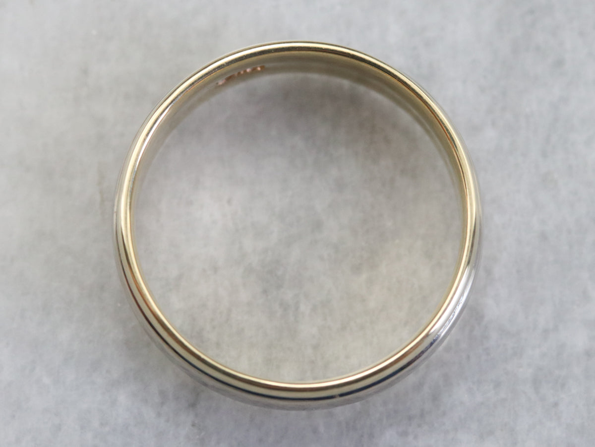 Two Toned Gold Wedding Band