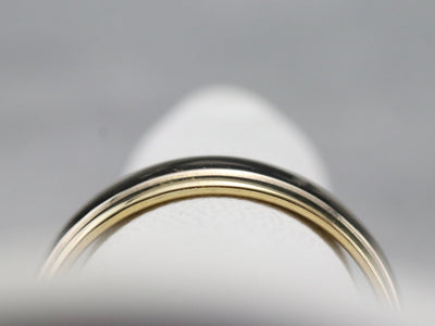 Two Toned Gold Wedding Band