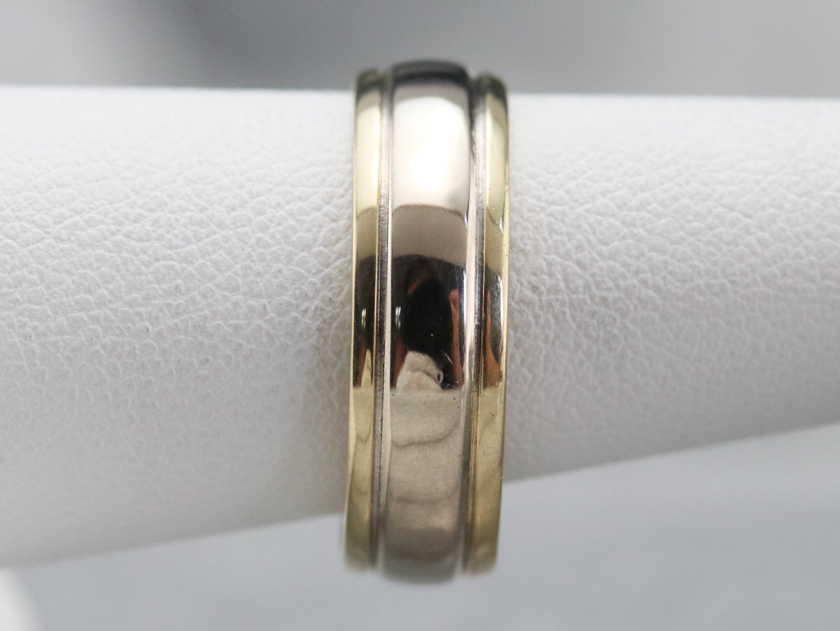Two Toned Gold Wedding Band