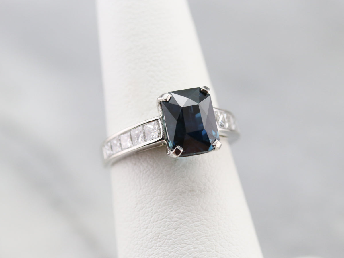 Sapphire and Diamond Engagement Ring