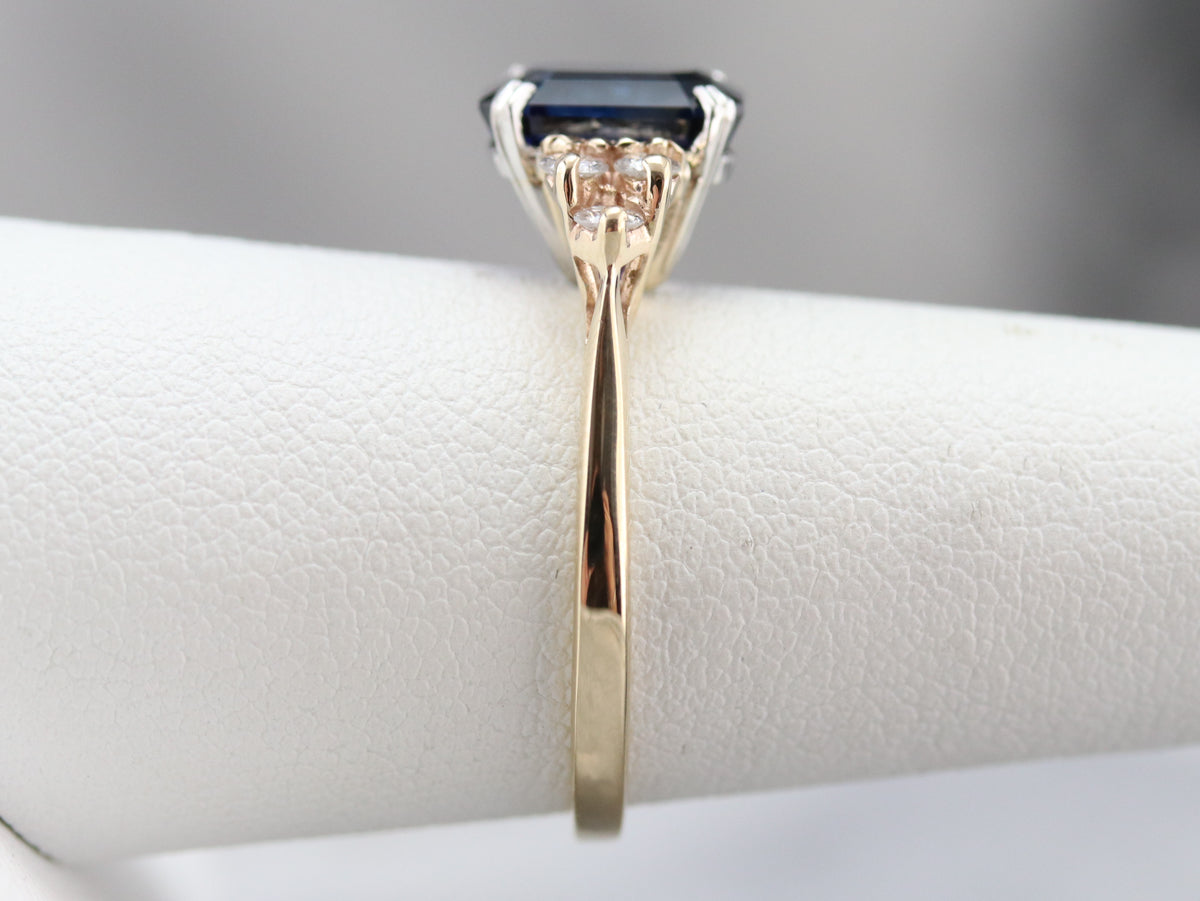 Sapphire and Diamond Engagement Ring