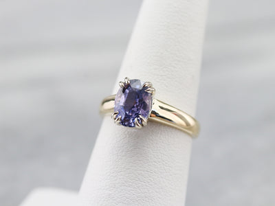 Purple Ceylon Sapphire Solitaire Ring