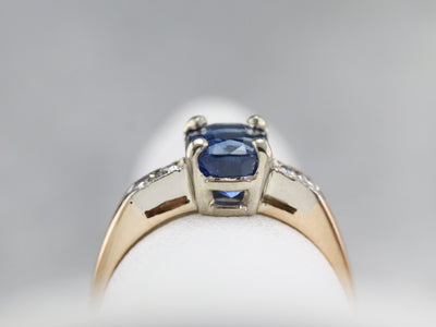 Retro Era Sapphire and Diamond Ring