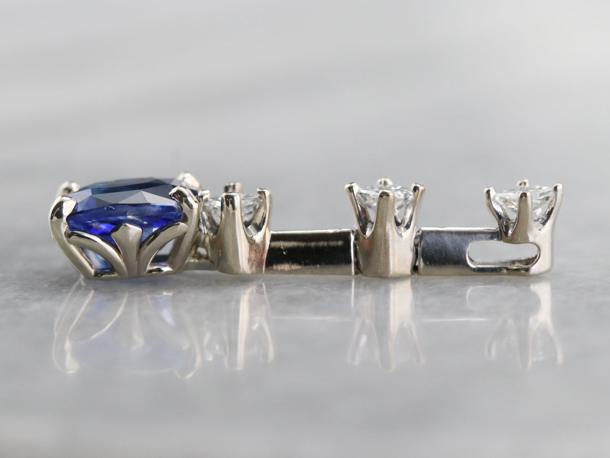 Sapphire and Diamond Drop Pendant
