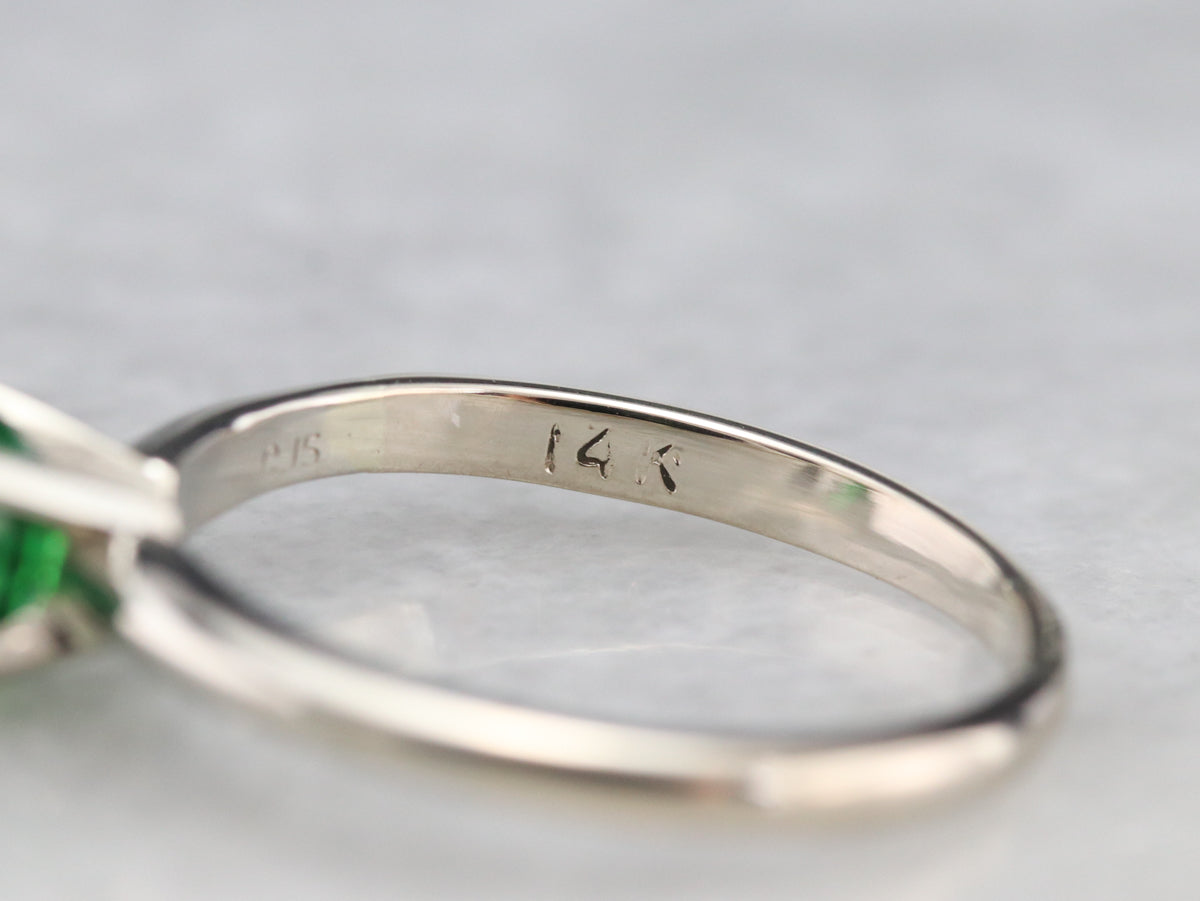 Tsavorite Garnet Solitaire Ring