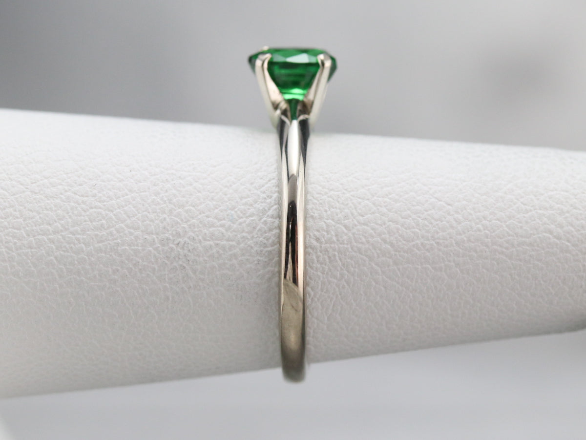 Tsavorite Garnet Solitaire Ring