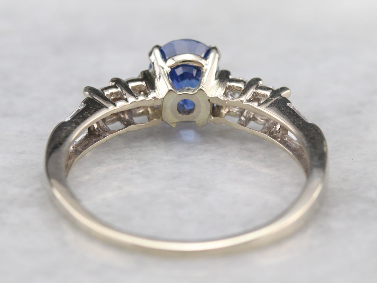 Sapphire and Diamond Engagement Ring