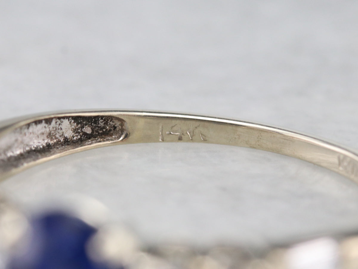 Sapphire and Diamond Engagement Ring