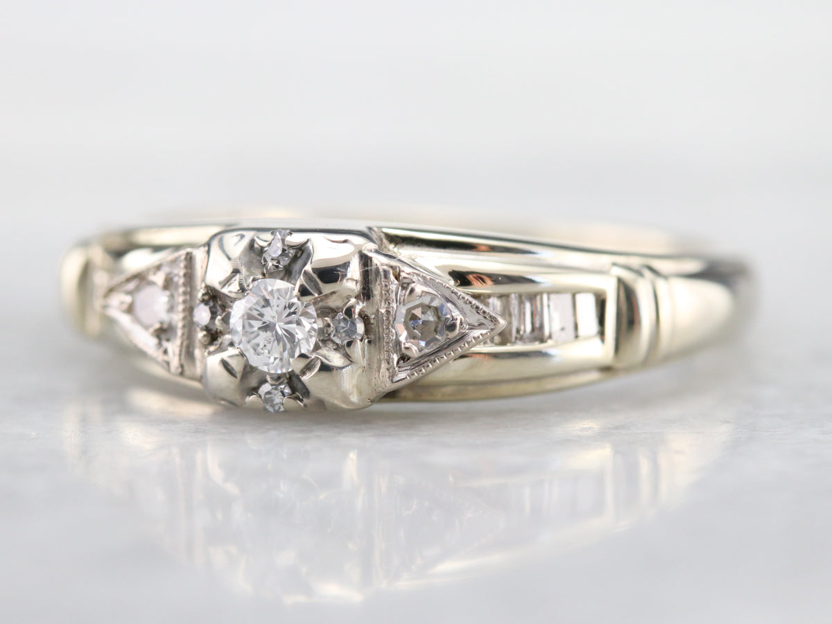 White Gold Diamond Engagement Ring