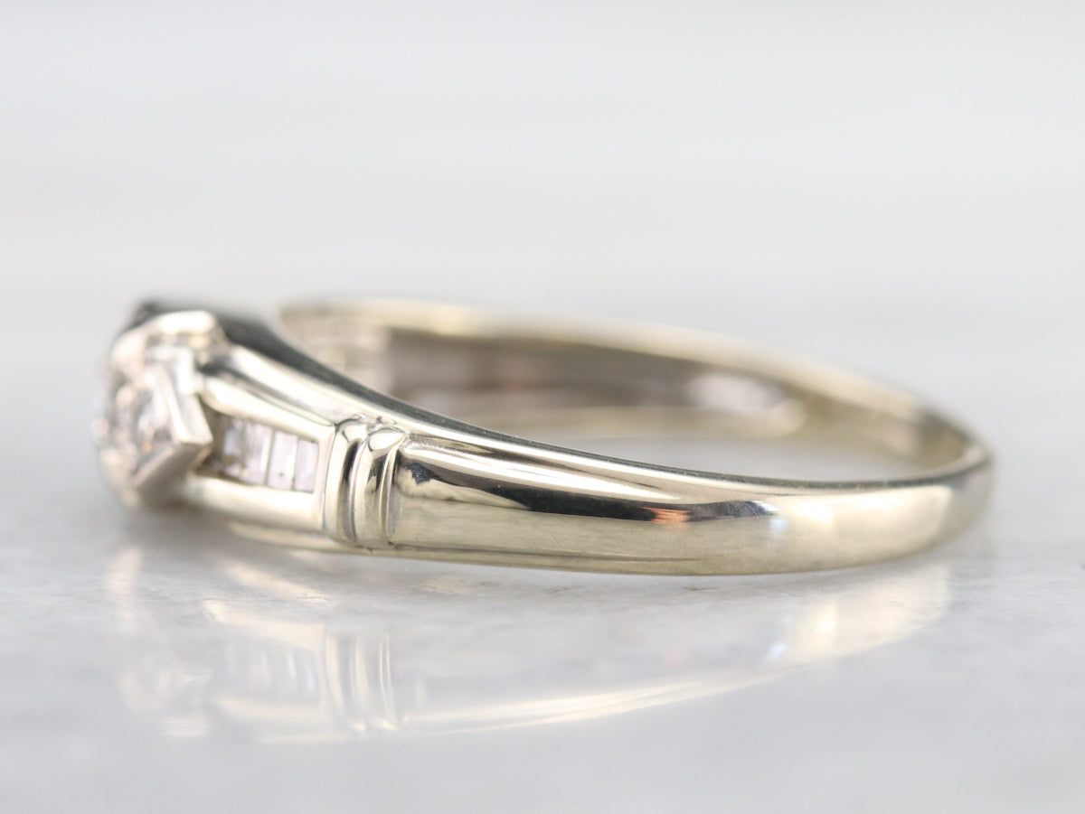 White Gold Diamond Engagement Ring