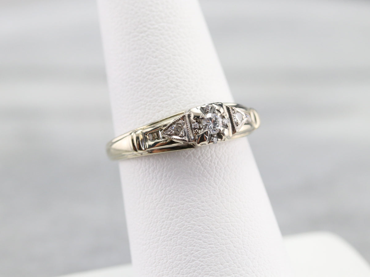 White Gold Diamond Engagement Ring