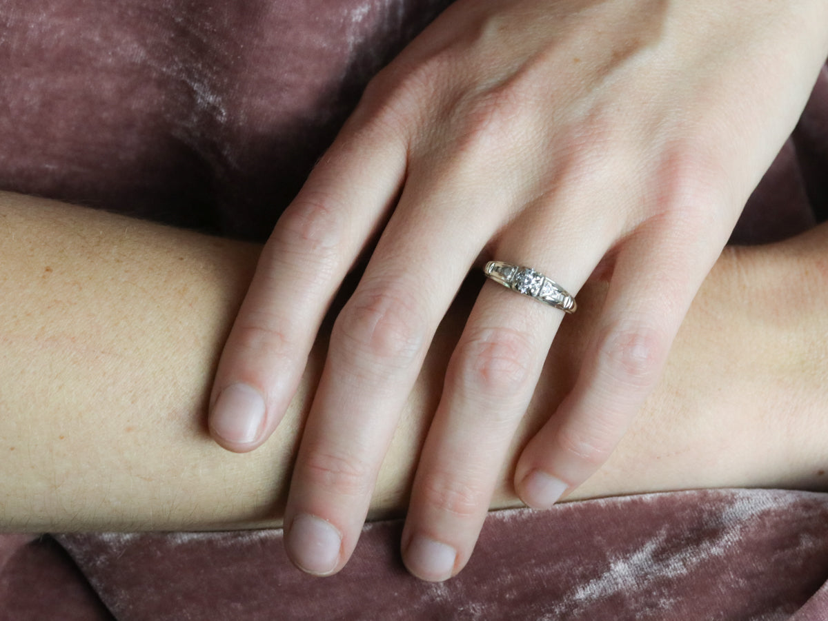 White Gold Diamond Engagement Ring