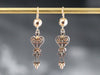 Upcycled Gold Victorian Drop Earrings