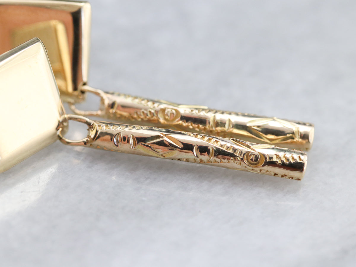 Geometric Gold Drop Earrings