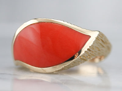 Funky Coral Fashion Ring