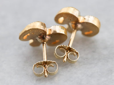 Gold Aries The Ram Stud Earrings