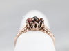 Victorian Rose Gold Garnet Cluster Ring