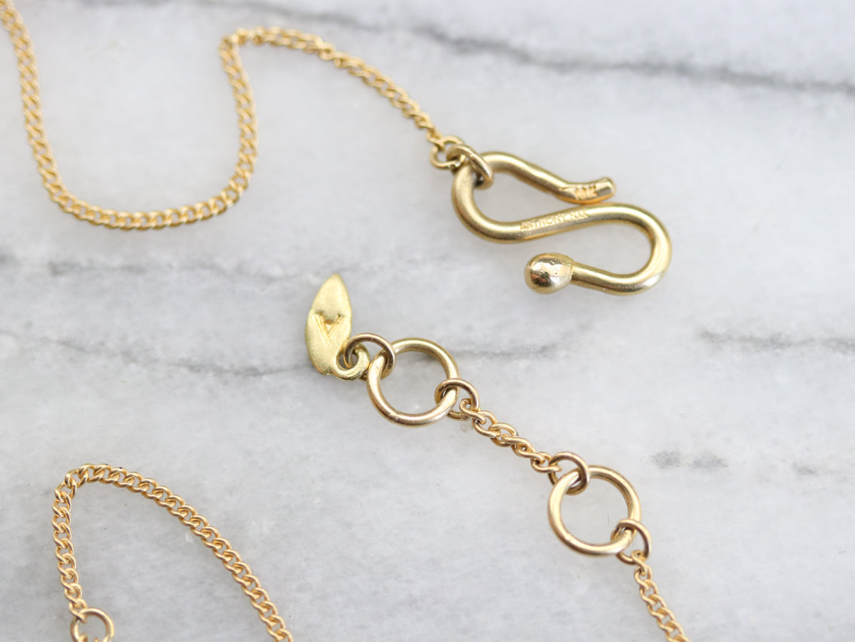 Collar Cruz Oro Topacio Azul y Diamantes