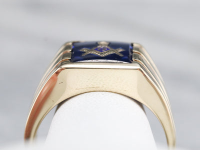 Men's Vintage Masonic Statement Ring