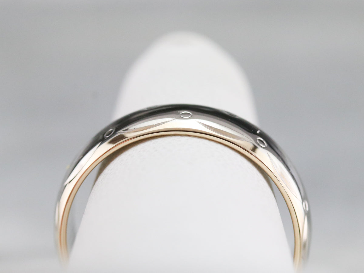 Mid Century Mixed Metal Pattern Band