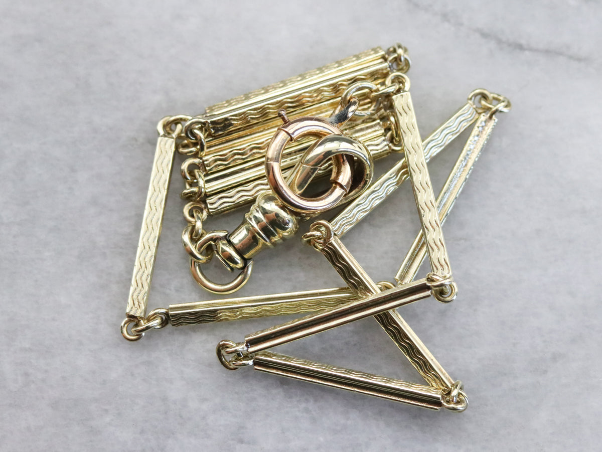 Green Gold Pocket Watch Chain