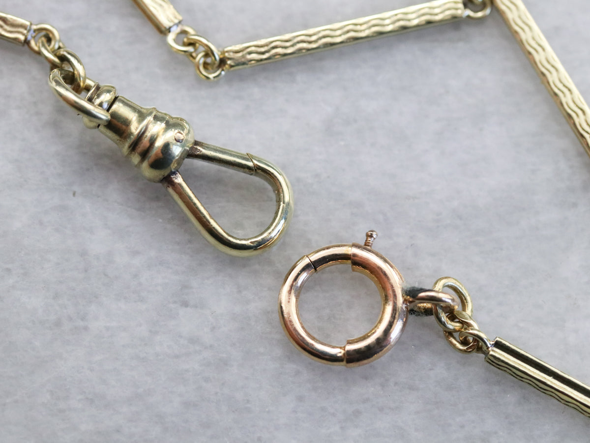 Green Gold Pocket Watch Chain