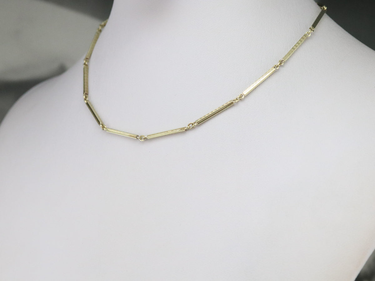 Green Gold Pocket Watch Chain