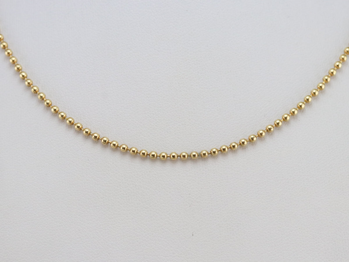 High 18 Karat Gold Ball Chain
