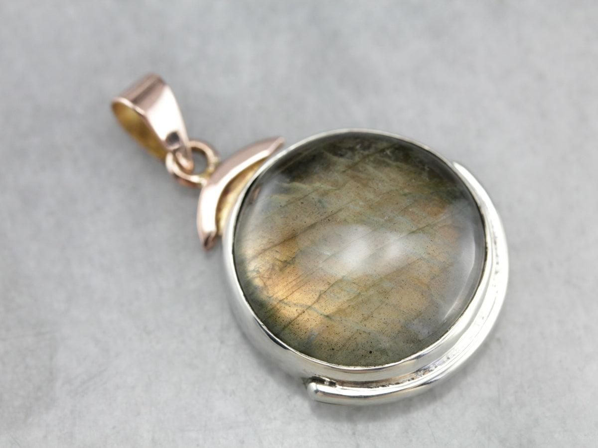 Labradorite Mixed Metal Pendant