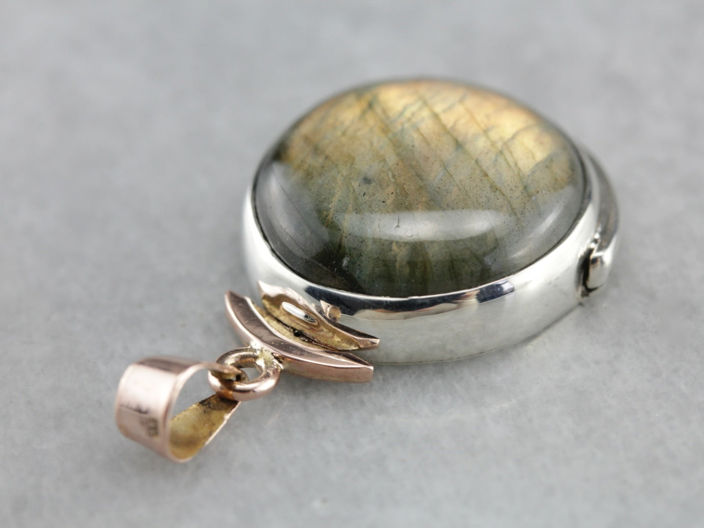 Labradorite Mixed Metal Pendant