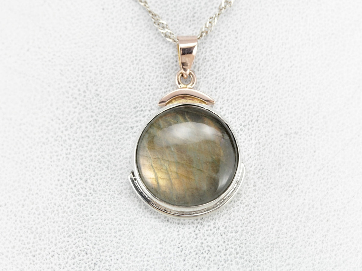 Labradorite Mixed Metal Pendant