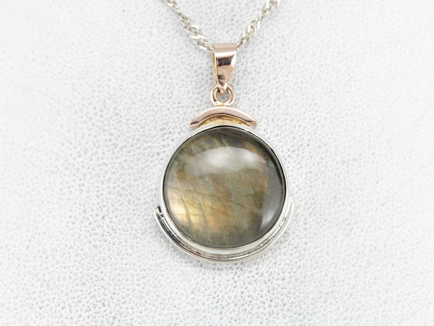 Labradorite Mixed Metal Pendant
