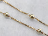 Beaded Gold Box Chain Necklace