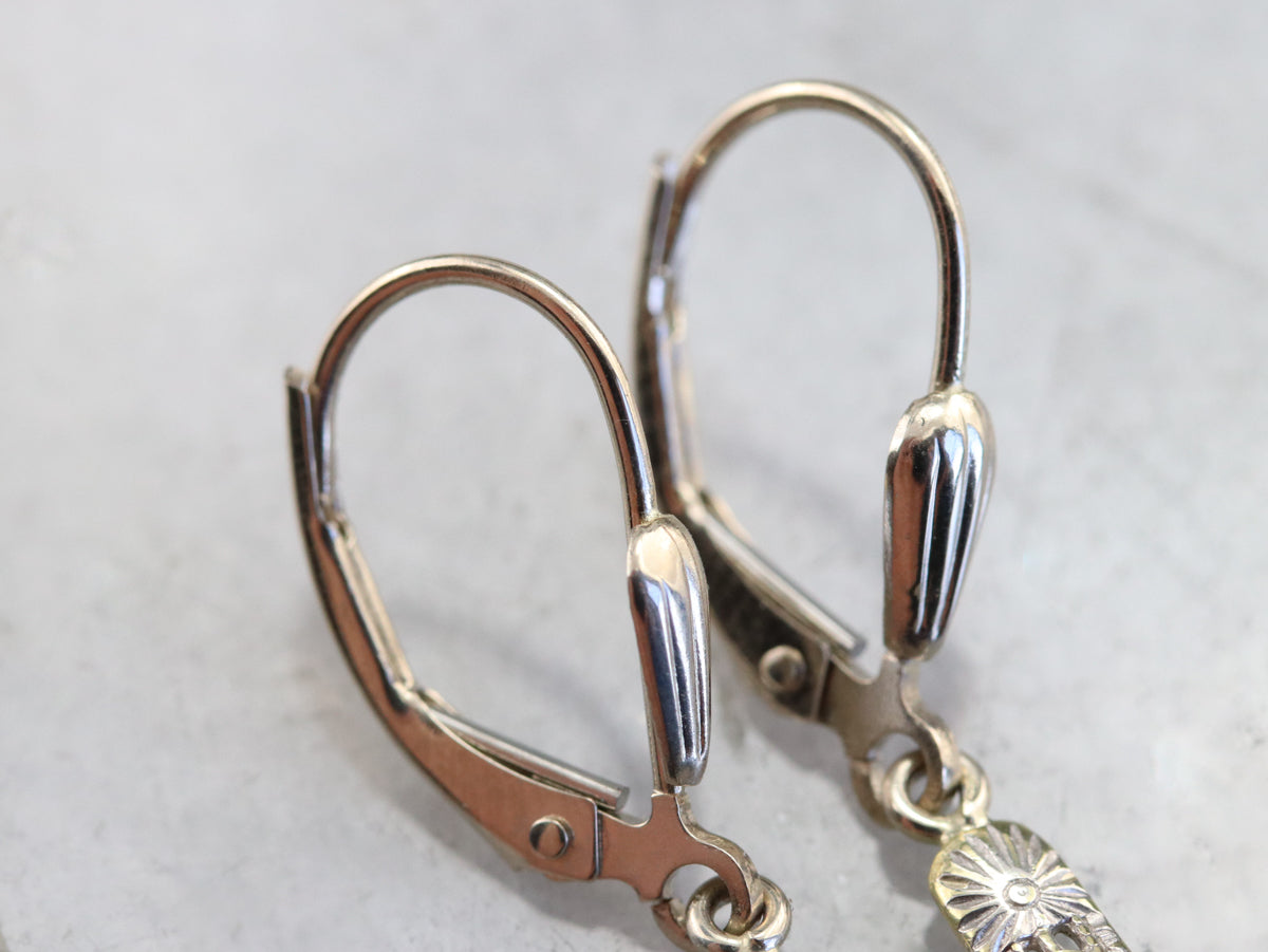 Pendientes colgantes de aguamarina con talla billón