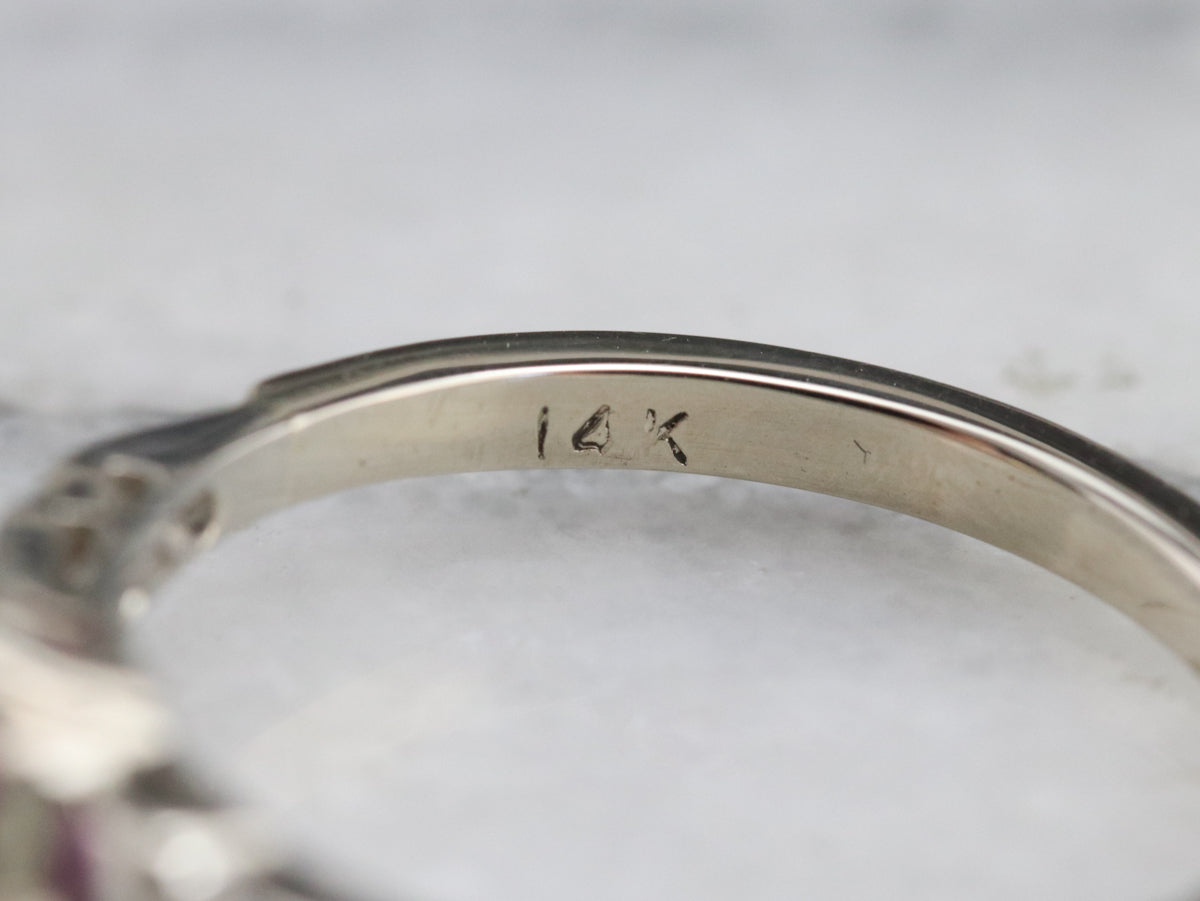 Pink Sapphire Solitaire Ring