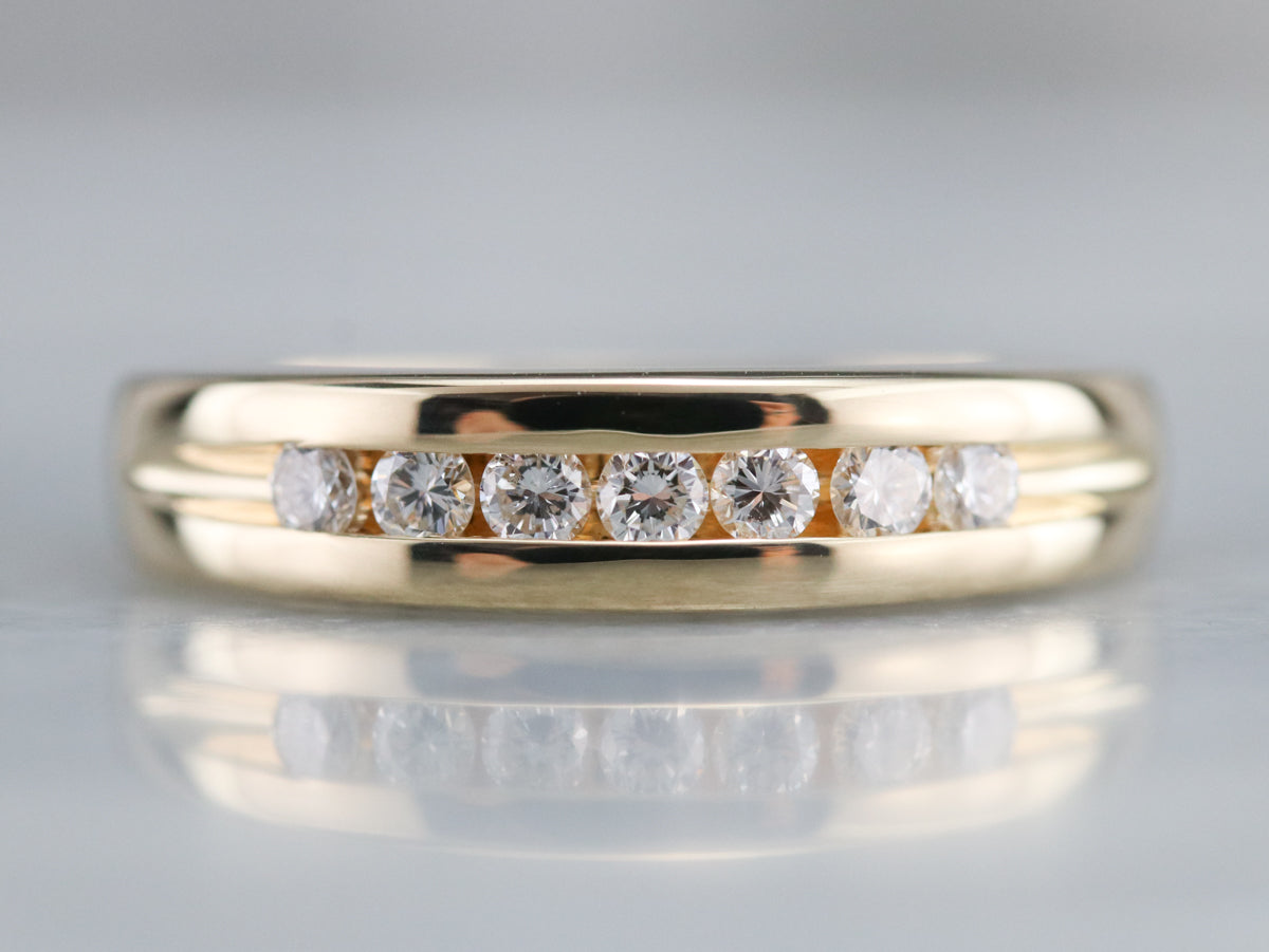 Unisex Channel Set Diamond Band