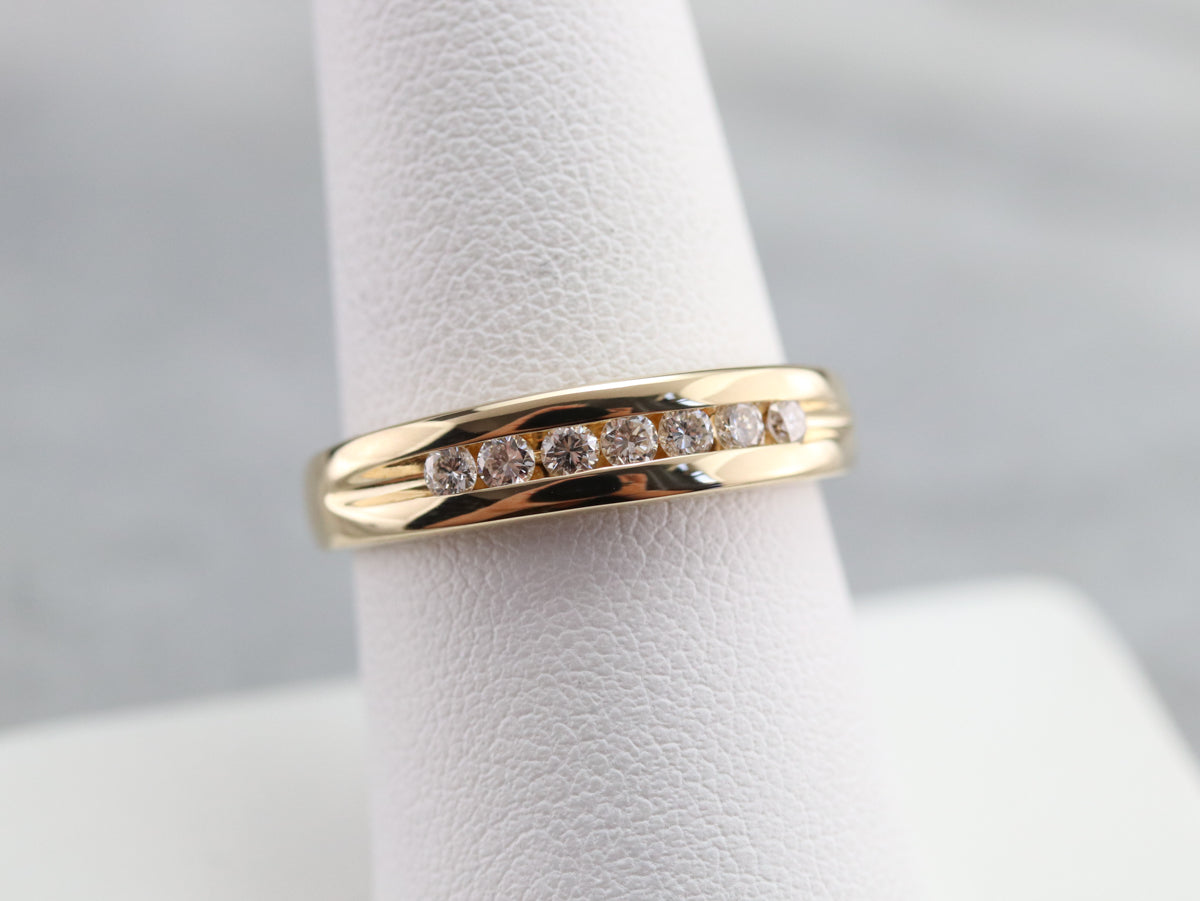 Unisex Channel Set Diamond Band