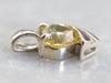 Modernist Yellow Sapphire and Diamond Pendant