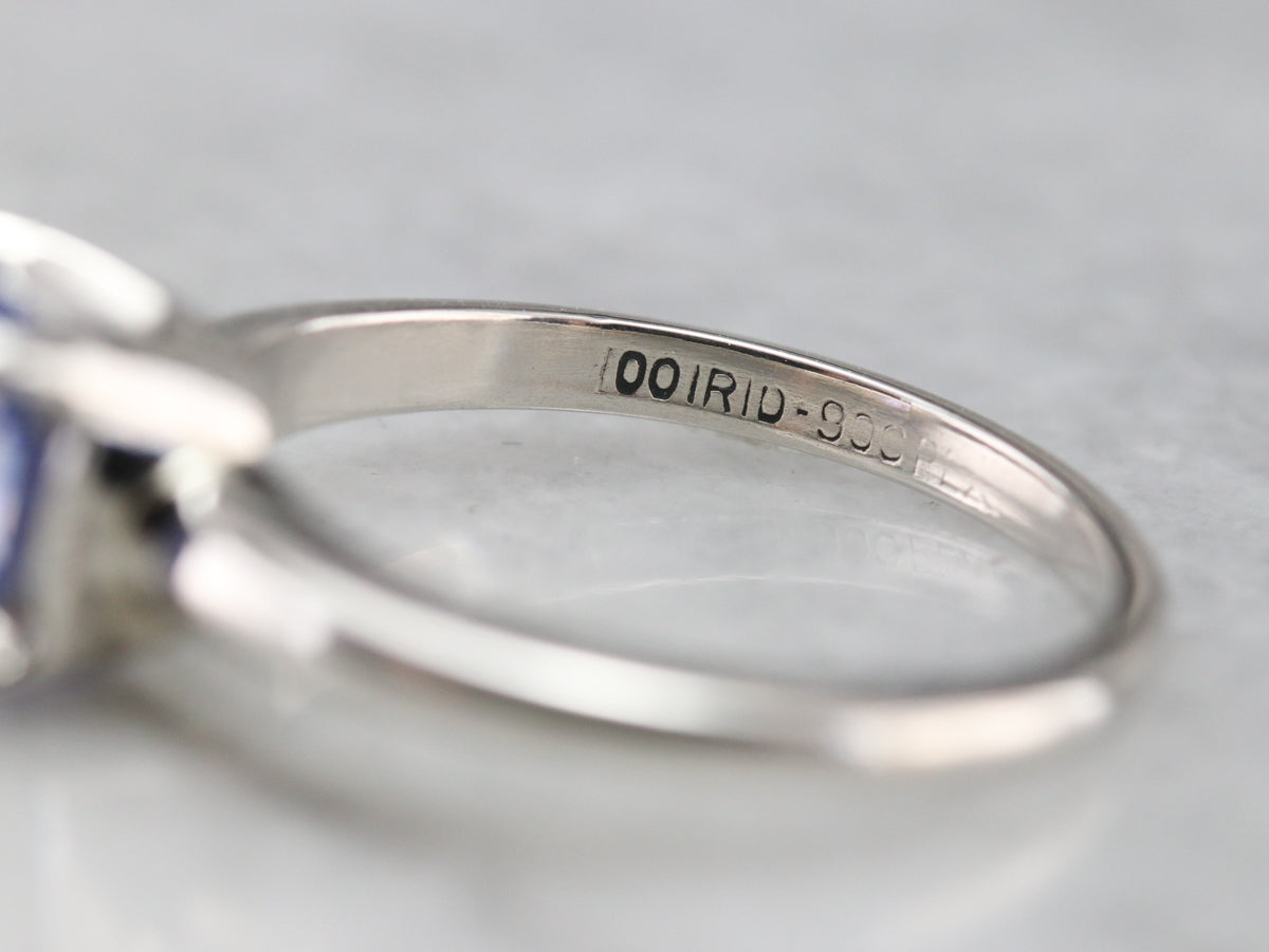 Lavender Sapphire Platinum Solitaire Ring