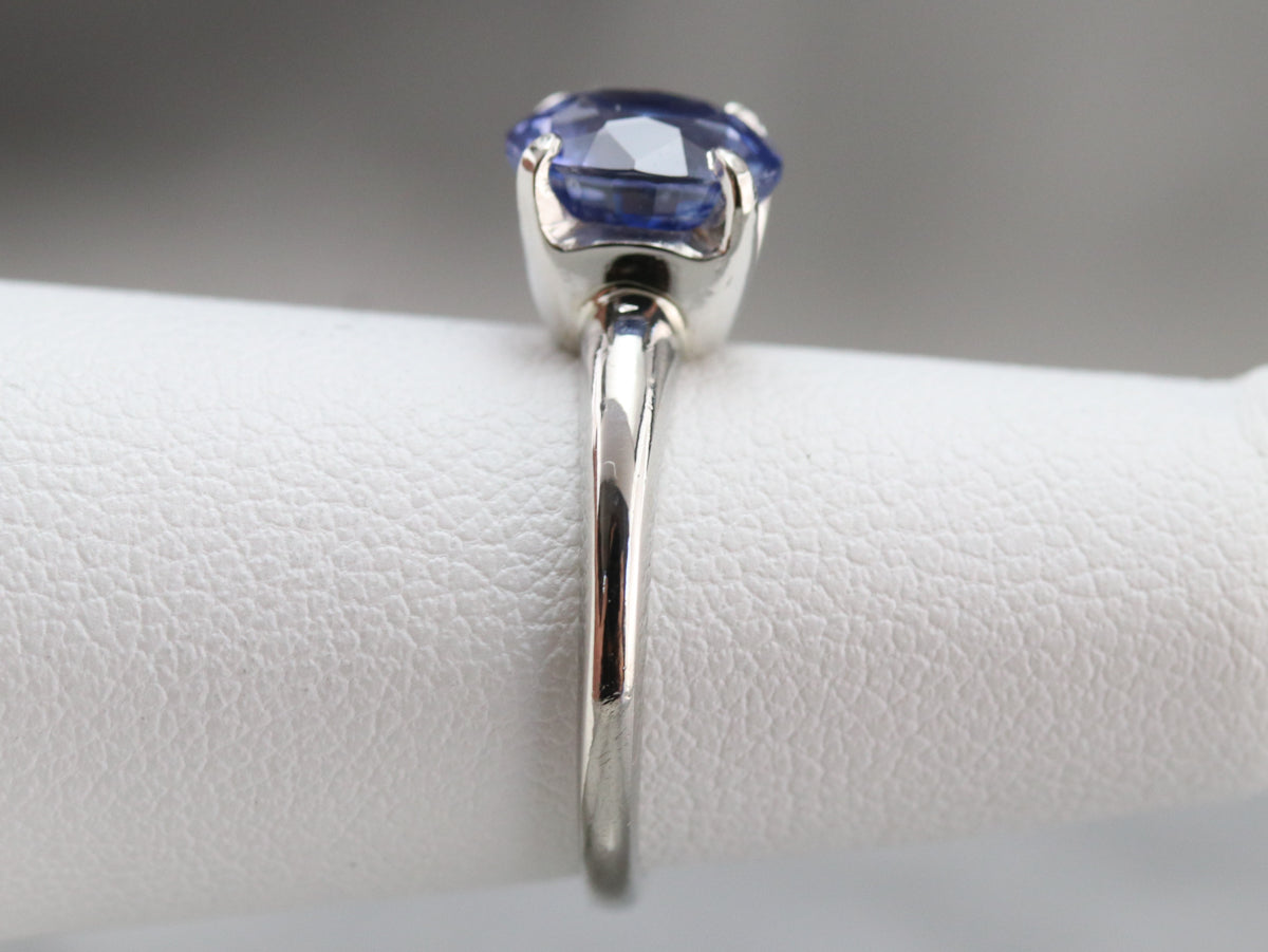 Lavender Sapphire Platinum Solitaire Ring