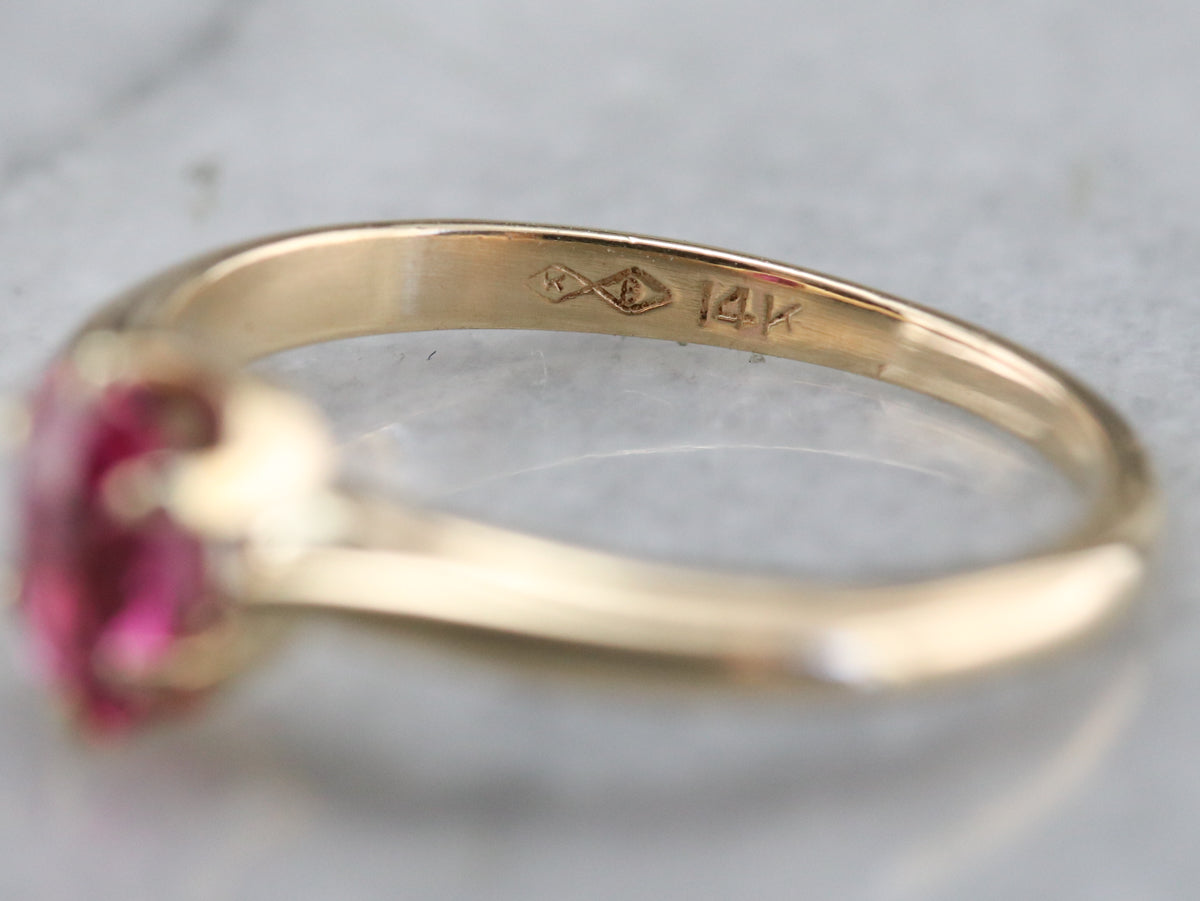 Pink Ceylon Sapphire Solitaire Ring