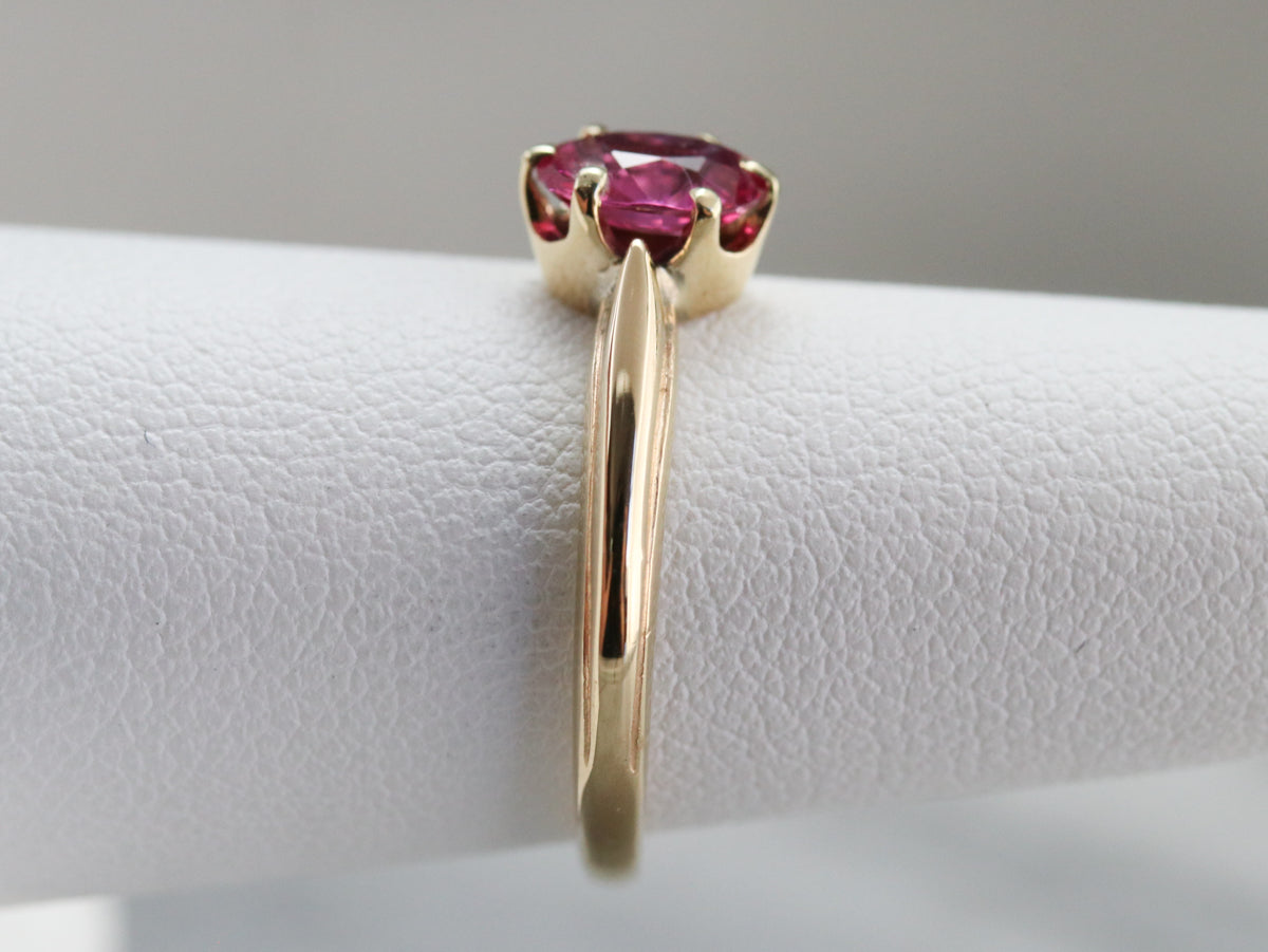 Pink Ceylon Sapphire Solitaire Ring