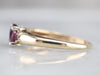 Mixed Metal Pink Sapphire Solitaire Ring